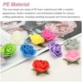 thumbnail image 3 of Uxcell 500pcs Cabezas de Rosa de Espuma 1.4" Flores Artificiales a Granel Sin Tallo con Hojas, Perlas y Diamantes para Manualidades, Rojo Vino, 3 of 5
