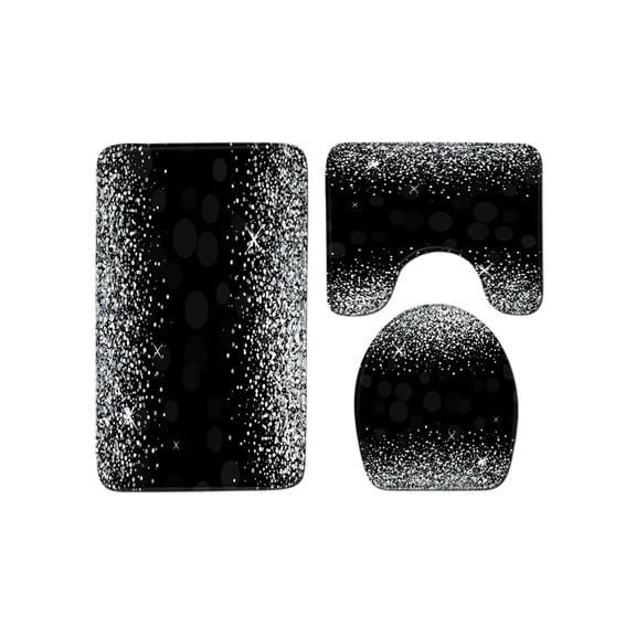 Grrvtrz Bathroom Super Absorbent Floor Mat Three Piece Bathroom Non-slip Mat U-shaped Floor Mat Toilet Seat Mat,Bathroom Decor,Bathroom Accessories