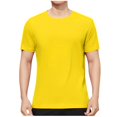 thumbnail image 2 of pstuiky camisetas para hombre, Blusa deportiva informal de color liso con cuello redondo y manga corta elástica para hombre camisas casuales para hombre m, 2 of 6