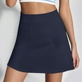 thumbnail image 5 of 20" Knee Length Skorts Skirts For Women with Pockets Golf Tennis Skirt High Waisted Athletic Skorts Built-In Shorts Casual Summer Athletic Stretch Dress Gym Traning Track Joggers Skorts 2025 Summer, 5 of 7