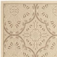 thumbnail image 2 of SAFAVIEH Courtyard Joseph Geometric Quatrefoil Indoor/Outdoor Area Rug, Cream/Light Chocolate, 6'7" x 9'6", 2 of 4
