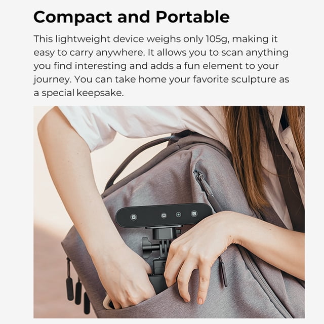 Creality CR-Scan Furet Pro Scanner 3D Portable et Portable Vitesse de Numérisation 30fps Précision 0.1mm Chipset ASIC Double Mode Numérisation avec Vitesse de Numérisation 30fps Support de Numérisation WiFi-6 Filaire