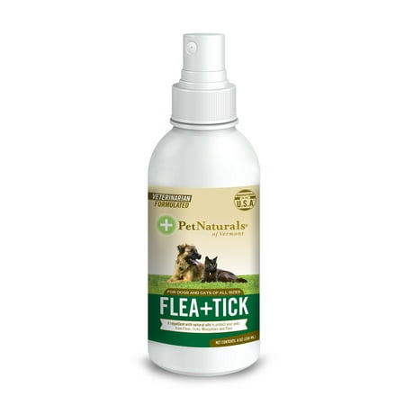 Pet Naturals of Vermont Flea + Tick, Flea, Tick, and Mosquito Repellant Spray, 8 (Best Flea And Tick Control For Dogs 2019)