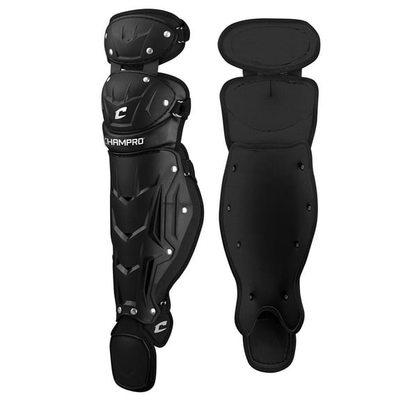 Champro Adult Optimus Mvp Double Knee Leg Guard 16.5" Black