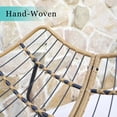 thumbnail image 3 of Micleed Outdoor Rocking Egg Chair, Indoor Papasan, Rattan Wicker Lounge, Modern Royal for Bedroom, Living Room, Porch, Garden, Lawn - Blue, 3 of 7