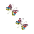 thumbnail image 3 of Juego de aretes y cadena ZVEZDA con dije mariposa plata mexicana ley .925 multicolor, 3 of 5