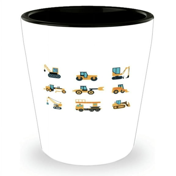 Heavy Machinery Shot Glass for Construction Lovers, Unique Gifts for Men & Women, Funny Birthday Present or Father's Day Gifts from Friends