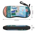 thumbnail image 2 of KLL Coastal Cat By The Window Print Eyeglass Case for Men & Women's Classy Travel Eyewear Holder Case Zipper Eyeglasses Case With Hook, 2 of 6