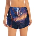 thumbnail image 4 of Lsque Starry Sky Flying Tiger Printed Women's Running Shorts with Liner Pockets,Elastic Quick Dry Workout Athletic Gym Yoga Shorts,Womens High Waist Shorts-Small, 4 of 9