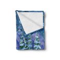 thumbnail image 2 of Christmas Soft Flannel Fleece Blanket, Print of Winter Scenery Snow on Pine Trees Full Moon New Year Themed, Cozy Plush for Indoor and Outdoor Use, 50" x 70", Blue Violet and Green, by Ambesonne, 2 of 5