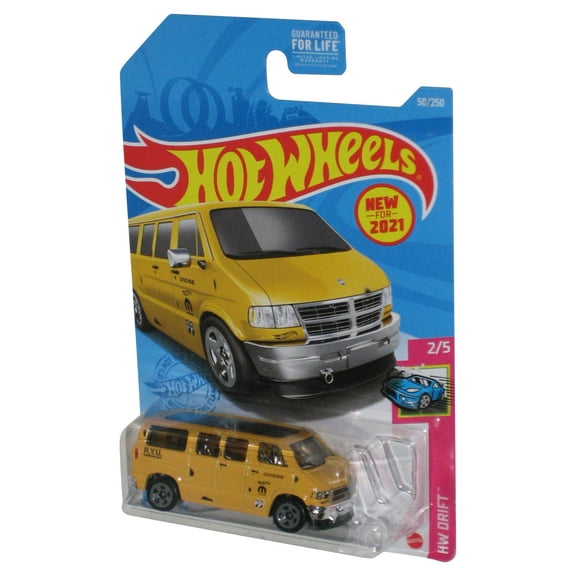 Hot Wheels HW Drift (2021) Yellow Dodge Van 2/5 Toy Car 50/250