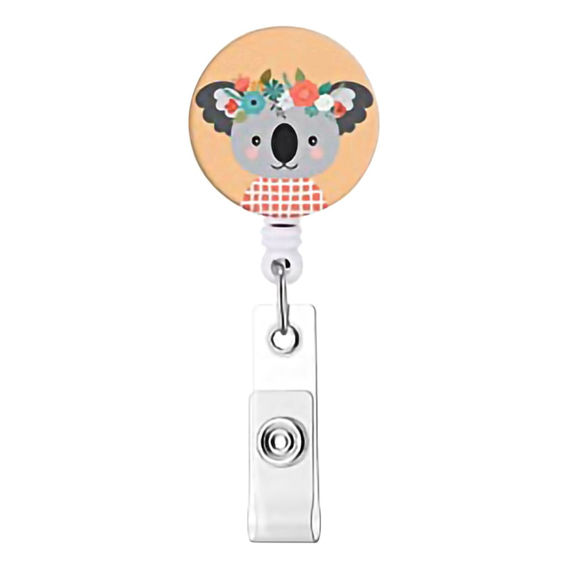 18 Pcs Animal Badge Reels Retractable Badge Holder with Alligator Clip Nurse Cute Badge Clip for ID Card Holders