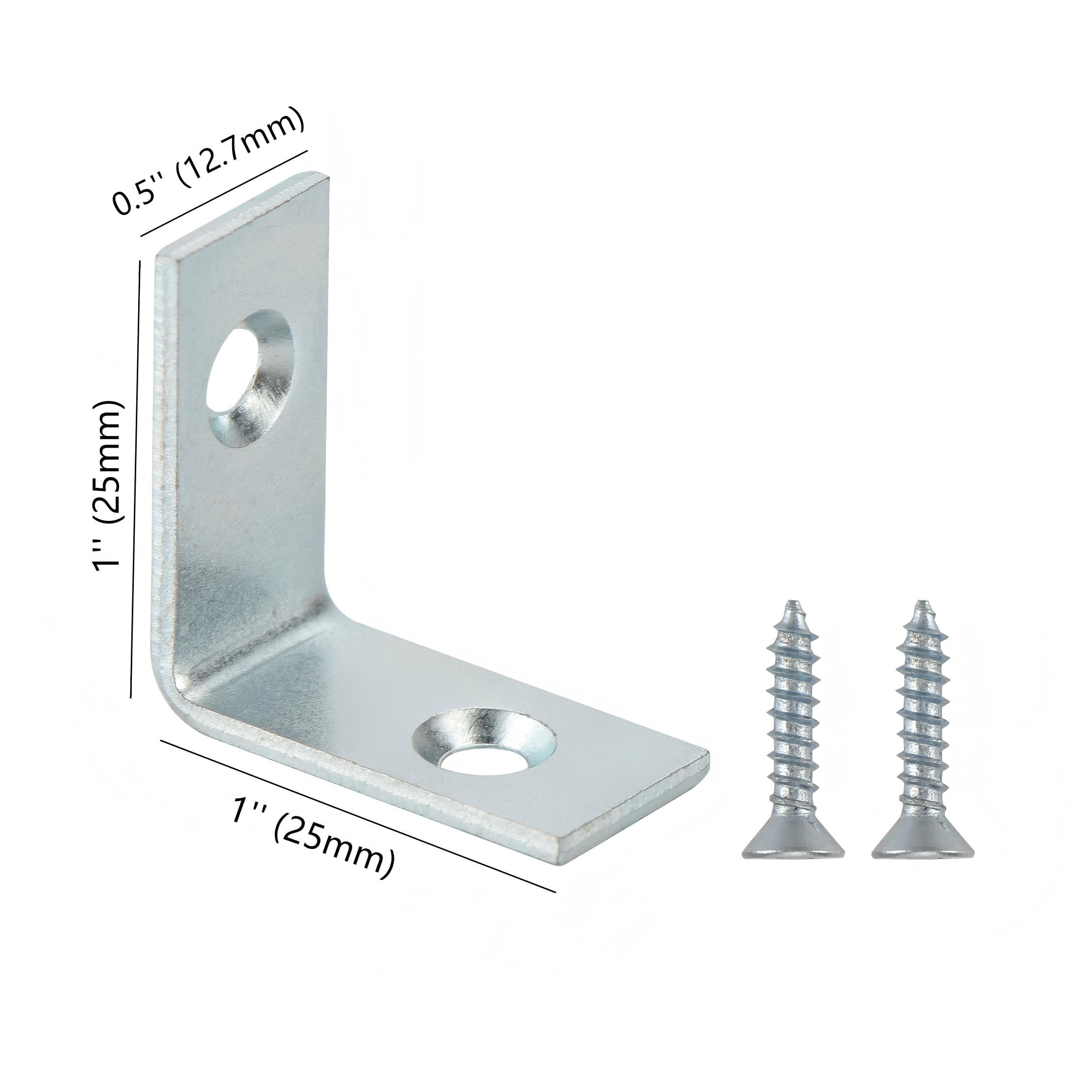 (3 pack) Hyper Tough 1 inch. x 1 inch. Corner Brace, Steel, Zinc Plated (4 Pack)