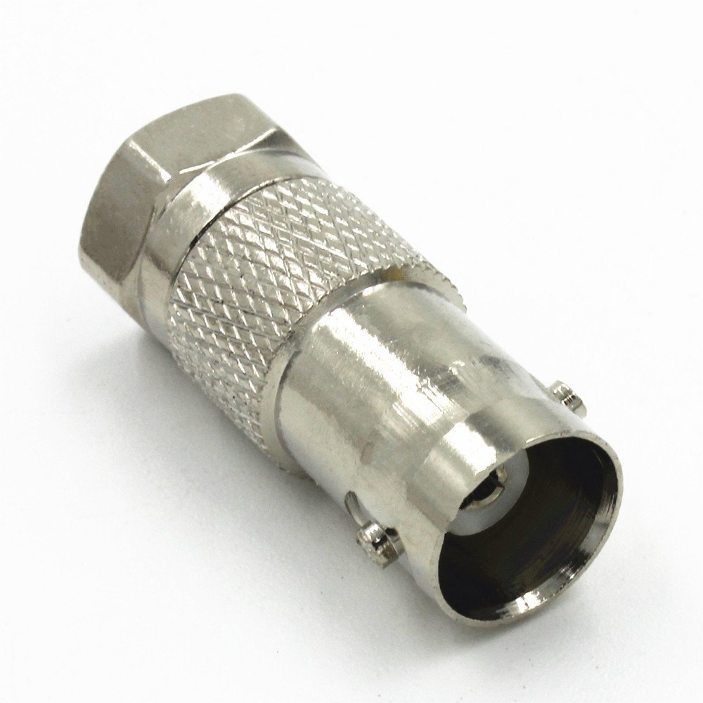 F Male Plug to BNC Female Jack RF Straight Connector Adapter Quick USA Shipping
