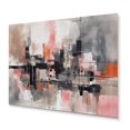 thumbnail image 2 of DESIGN ART Designart "Pink Black Minimalims Fludity II" Minimalism Metal Wall Art 32 in. wide x 24 in. high, 2 of 5