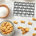 thumbnail image 5 of Gold Fish Cracker Cutter,25 Cavity Fish Cookie Cutter,Mini Gold Fish Shapes Molds for Cookie,Non-stick Dough, Stainless Steels Cookie Cutters Mold for Baking,Grey,4.72x3.14x0.59", 5 of 9