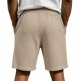 thumbnail image 5 of Waffle Knit Shorts for Mens Elastic Waist Breathable Textured Short Pants Casual Summer Athletic Beach Vacation Shorts Khaki 2XL, 5 of 5