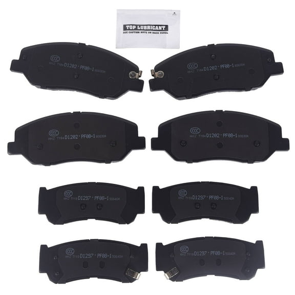 Front Rear Disc Ceramic Brake Pads D1202 D1297 by EGOESWELL