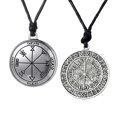 thumbnail image 1 of 2 Piezas Collar Colgante Redondo Diseño Inspirado por Viking Sunnimix Collar pendiente de encanto, 1 of 8