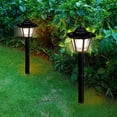 thumbnail image 2 of PEACNNG Solar Pathway Lights, LED Bulbs Solar Walkway Lights Auto On/Off, Outdoor Landscape Lights for Garden, Lawn, Path, Yard Black, lawn lamp outdoor waterproof landscape lighting, 2 of 5