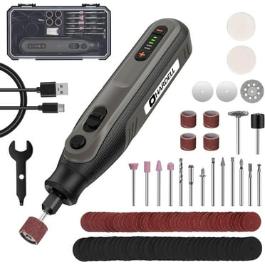 HARDELL Mini Cordless Rotary Tool Kit 4V, 5-Speeds 25000RPM with 101pcs Accessories, Type-C Charging Rotary Tool Cordless for Carving, Sanding, Drilling, Cutting, Polishing Etc