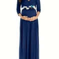 thumbnail image 1 of QJUHUNG [Arrivée Rapide] Superbe Robe Maxi de Maternité à Fleurs - Robes pour Femmes Enceintes avec Encolure en V Froncée, Ceinture Enveloppante et Design Prêt pour Séance Photo - Parfait pour Baby Shower et Prénat, 1 of 7