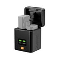 thumbnail image 1 of Battery NP-FZ100 Camera Battery Charging Case 2-slot Battery Charger with Card Slots OLED Screen PD Fast Charging Box Compatible with  A1 A9 II A7R V A7R IV A7S III A7 IV A6600, 1 of 7