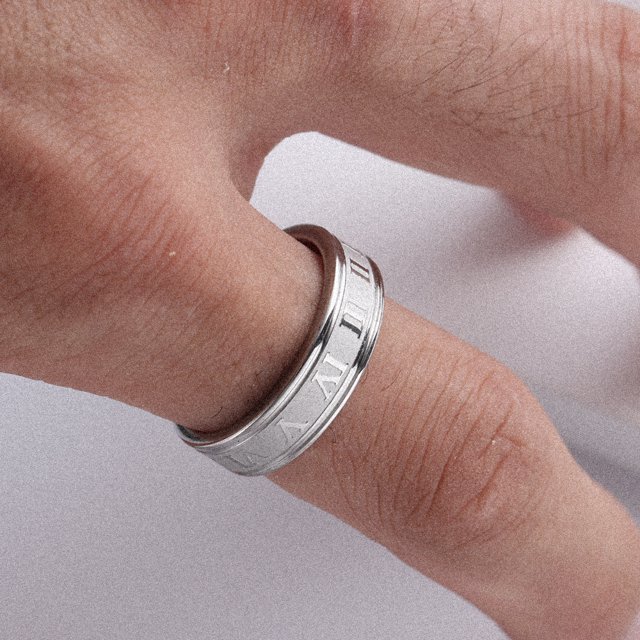 Anillo de patrón de acero de titanio para hombre Acero inoxidable 6 mm Banda de joyería Moda Cool - Bordes brillantes (3 piezas) Tama?o 9 ZefeiWu 1327534262735