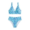 thumbnail image 1 of Aayomet Bikini Ensembles pour Femmes, Maillot de Bain Deux Pièces à Col Mode (Bleu, m), 1 of 4