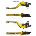 thumbnail image 3 of Gold CNC Shorty Brake Lever Set Suzuki GSXR 1300 SV 1000 Bandit 1200 Katana, 3 of 5