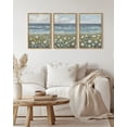 thumbnail image 3 of Drsoum Vintage Coastal Wildflower Field Wall Prints Classic Retro Farmhouse Landscape Wall Art 16x24in3pcs Natural Framed Rustic Decorations for Kitchen Bedroom, 3 of 8