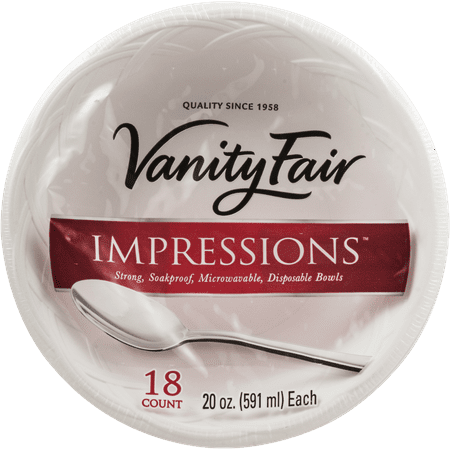 Vanity Fair Impressions Disposable Bowls - 18 CT
