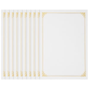 MOVTOTOP Golden Blank Certificat pour l'utilisation de l'école de bureau A4 Taille 10pcs