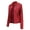Red, variant on LEAVINGSUO Winter Coats for Women 2023 Trendy New Ladies Slim Leather Stand-Up Collar Zipper Stitching Solid Color Jacket