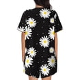 thumbnail image 6 of Rateoe Daisies Flowers Pattern Women's Short-Sleeved Pajama Set - 2 Piece Soft and Lightweight Sleepwear Set-Medium, 6 of 7