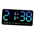 thumbnail image 4 of Reloj despertador digital, reloj electrónico, relojes LED de escritorio grandes, reloj de pared, reloj despertador LED de escritorio para dormitorio, Azul, 4 of 8