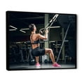 thumbnail image 2 of Designart "Trx Empowered Female Athlete" Aerobic & Bodybuilding Floater Framed Wall Art Prints, 2 of 5