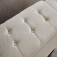 thumbnail image 2 of Miniyam 59" Storage Ottoman Bench, Storage Chest, Foot Rest Stool, Bedroom Bench for Living Room, Bedroom, Beige, 2 of 6