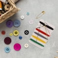 thumbnail image 3 of GOOHOCHY Kit de costura de 100 piezas, hilo de coser portátil, multifuncional, aguja de coser, hilo de bordar, herramientas de punto de cruz (botón de color aleatorio)., 3 of 7