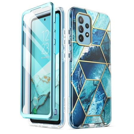 i-Blason Cosmo Series Case for Samsung Galaxy A52 & Galaxy A52s 5G/4G (2021 Release), Slim Full-Body Stylish Protective Case with Built-in Screen Protector (Ocean)