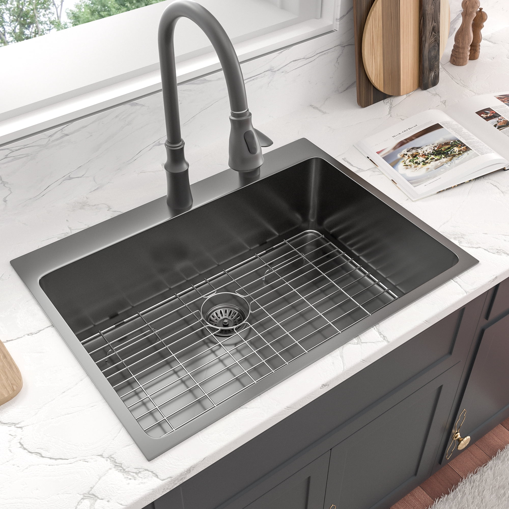 Mocoloo 30 by 22 Inch Stainless Steel Undermount Single Bowl Kitchen Sink