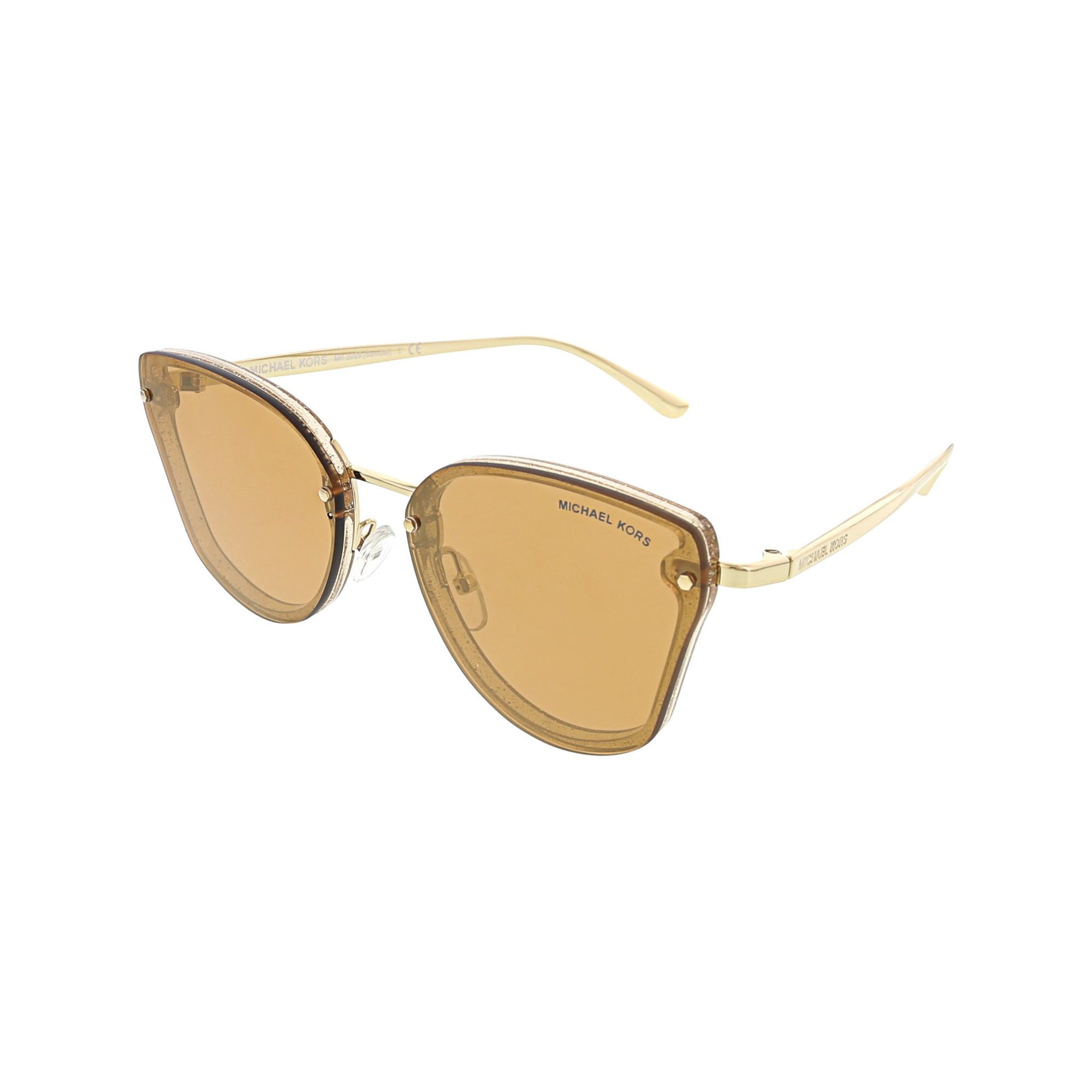 Michael Kors Women s Mirrored Sanibel MK2068 33522C 58 Gold Butterfly Sunglasses Walmart