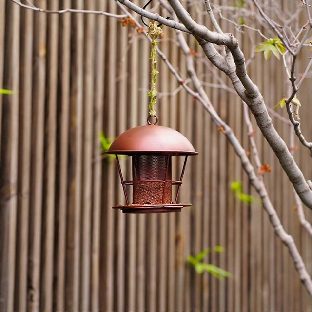 Bird Feeder for Outdoors Hunging, Gifts for Mom Grandma Women, Metal Waterproof Outside Wild Bird Feeders Garden