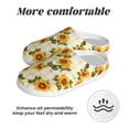 thumbnail image 6 of Goofa Light Green Plaid Sunflower Print Womens Mens Cotton Lightweight House Slippers , Washable Home Slippers,Indoor Comfy Bedroom Cozy Slippers-37/38, 6 of 7