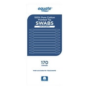 Equate Beauty Pointed Tip Cotton Swabs, 170 Count