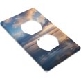 JUSIP Big Ocean Printed Duplex Receptacle Outlet Wall Plate,2Gang