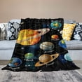 thumbnail image 2 of Orinice Planets Space Art Warm Lightweight Blanket Soft Fleece Throw Blanket for Living Rooms Sofa Decor Cow Gifts All Seasons Plush Blankets 50x60in, 2 of 6