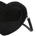 thumbnail image 3 of Bolso de mujer Bolso de Hombro con Forma de Corazón de Amor Cuero Brillante de Color Puro para Damas Y Niñas , Negro Negro Magideal Bolso de mujer, 3 of 7