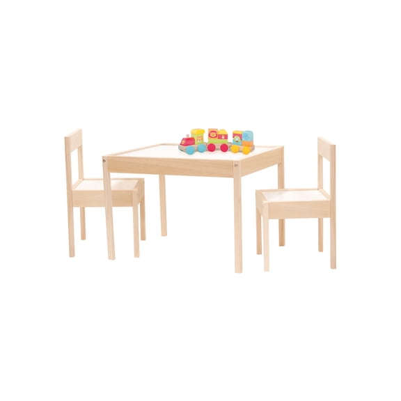 Set 1 Mesa y 2 Sillas Mini 1 a 6 años Infantil Montessori Nórdica Kit Mobiliario Kit Nordico; Montessori