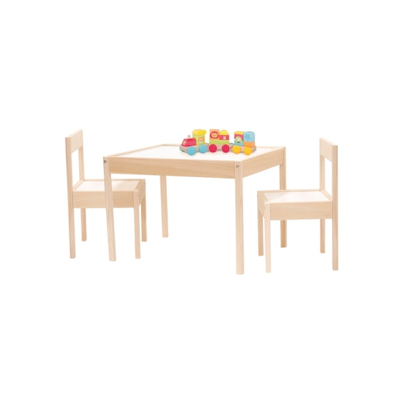 Set 1 Mesa y 2 Sillas Mini 1 a 6 años Infantil Montessori Nórdica Kit Mobiliario Kit Nordico; Montessori